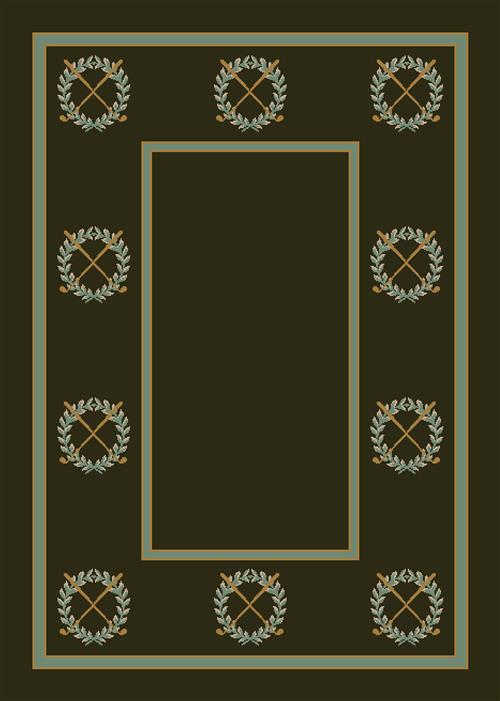 Rutherford-11506 Olive in Olive Area Rugs