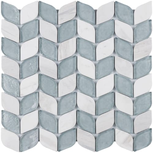 Blossoms Collection in Forget Me Not Glass Tile