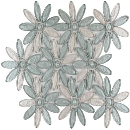 Floral in Citrifolia Glass Tile