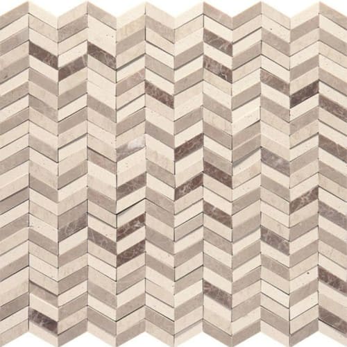 Candora in Light Bei & Brn Chevron Natural Stone