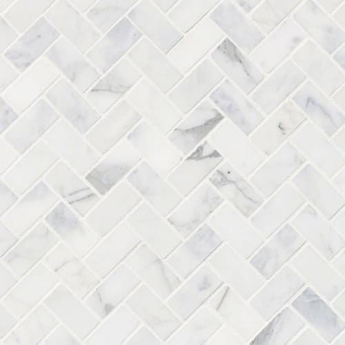 Calacatta Cressa in Calacatta Cressa Herringbone Honed Natural Stone