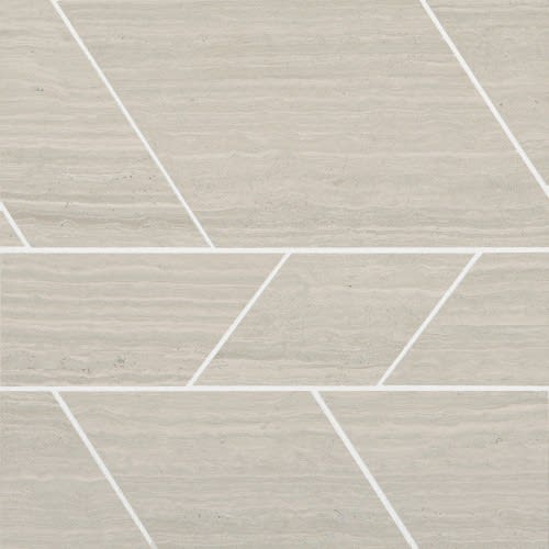 Limestone Collection in Chenille White Modern Linear Honed Natural Stone