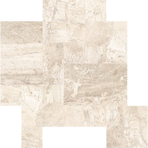 Marble Collection in Meili Sand Versailles Pattern 16x16 Natural Stone