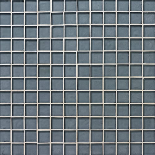Uniquely Oceanside - Non Irid 1 x 1 in Fleet Blue Glass Tile