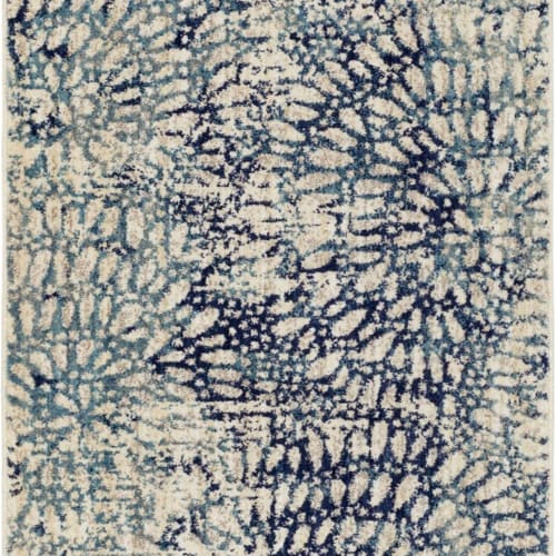 Imprinted Blooms Aqua