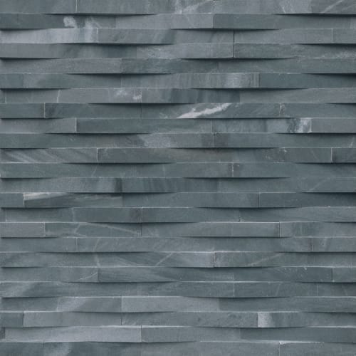 Rockmount Stacked Stone Collection in Cosmic Black 3d Wave Natural Stone