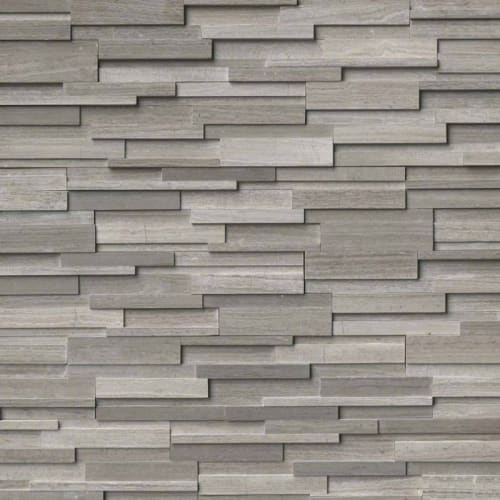 Rockmount Stacked Stone Collection in Gray Oak 3d Natural Stone