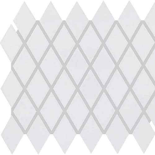 Color Wheel Retro in Arctic White Arabesque Tile