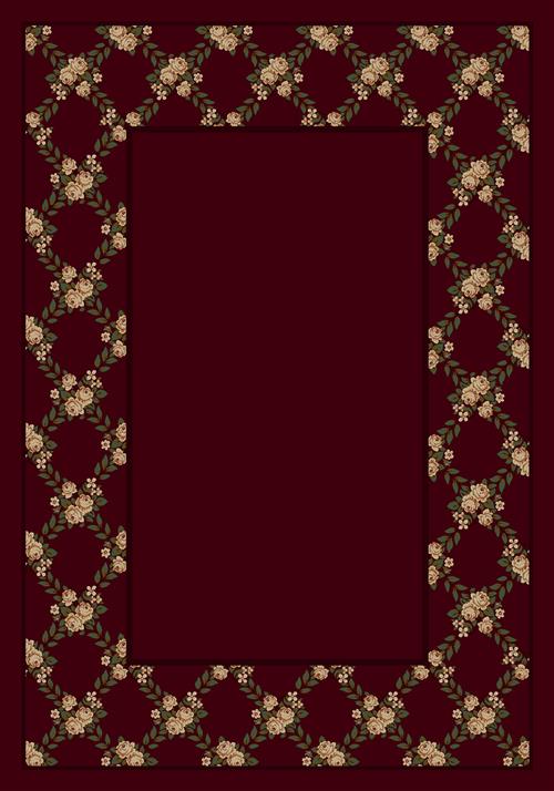 Rose Bower-10806 Cranberry II in Cranberry Area Rugs
