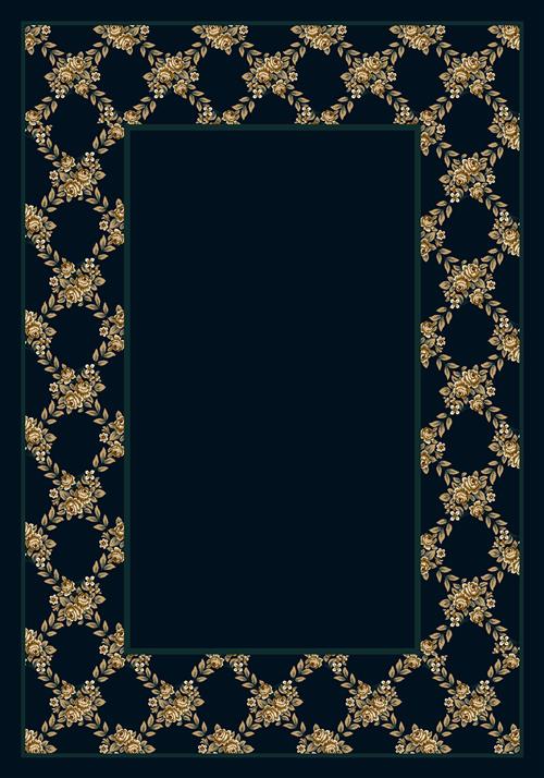 Rose Bower-12006 Sapphire in Sapphire Area Rugs