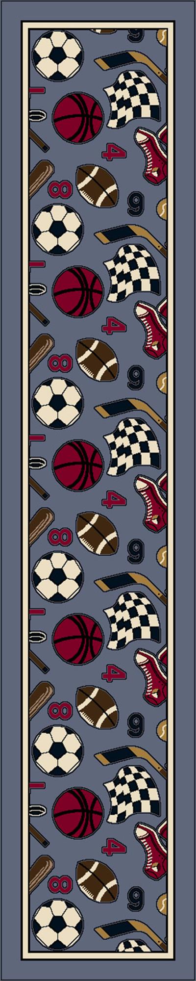 Good Sports-07006 Lapis in Lapis Area Rugs