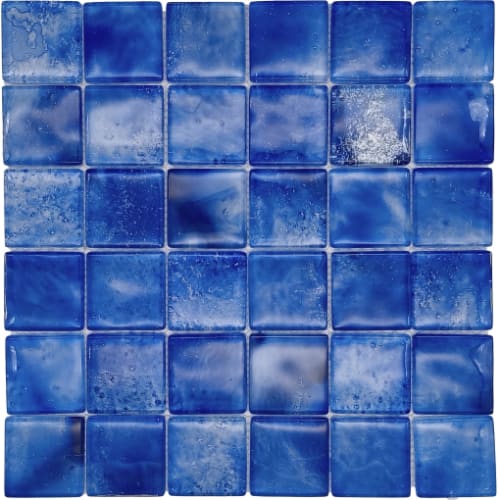 Aqua Savvy in Blue Tang 2? X 2? Glass Tile
