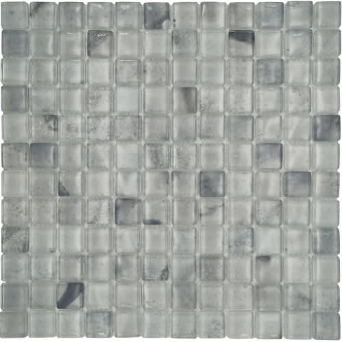 Aqua Savvy in Beluga Sturgeon 1? X 1? Glass Tile