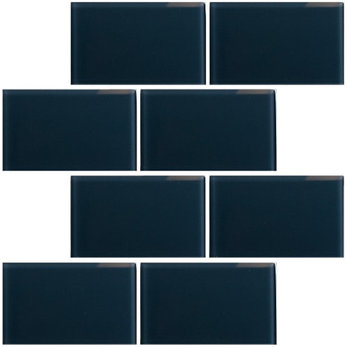 Subway in Nightfall 3" X 6" Glass Tile