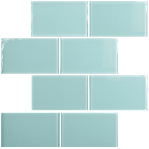 Subway in Marine Mist 3" X 6" Glass Tile