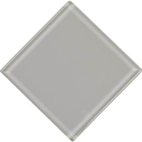 Glass Diamond in Whisper Gray Glass Tile