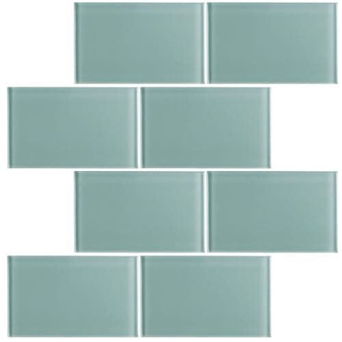 Subway in Sweet Pea 3"x 6" Glass Tile