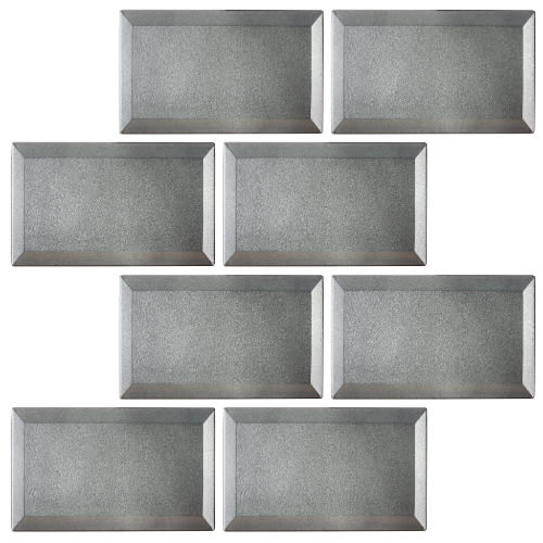 Subway in Charcoal Mist Back-Beveled 3" X 6" Glass Tile