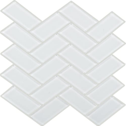 Turning Point in White Glass Tile