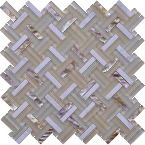 North Shore - Basketweave in Pearl Beach 2by Glass Tile