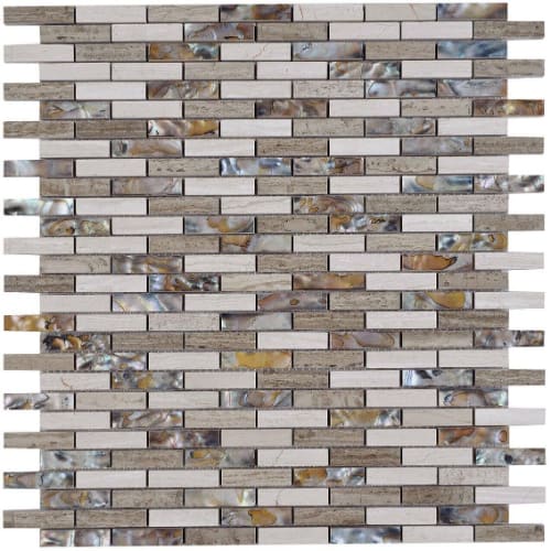 North Shore - Mini Brickset in Black Sand Glass Tile
