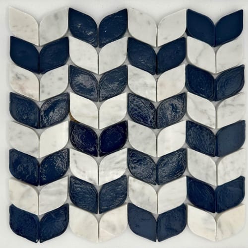 Blossoms Collection in Morning Glory Glass Tile