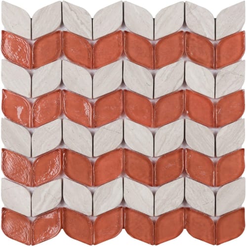 Blossoms Collection in Marigold Glass Tile