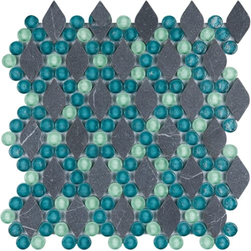 Dew Drops in Aurora Glass Tile
