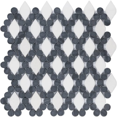 Dew Drops in Grande Cascade Glass Tile
