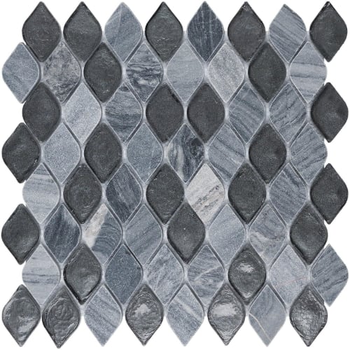 Falling Leaves in Nightshade Glass Tile