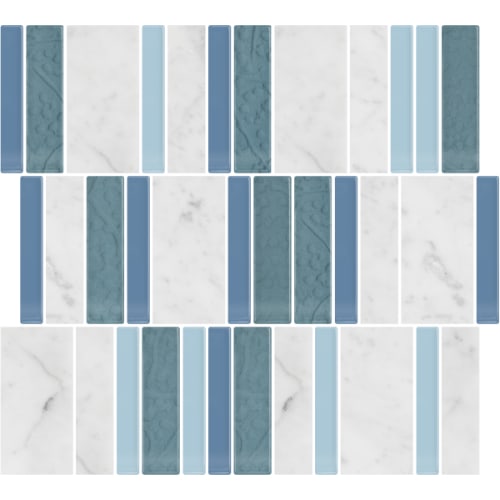4By Combo in Rising Moon Glass Tile