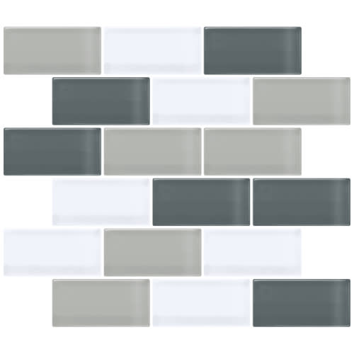 2" x 4" Brickset in Mainline Glass Tile