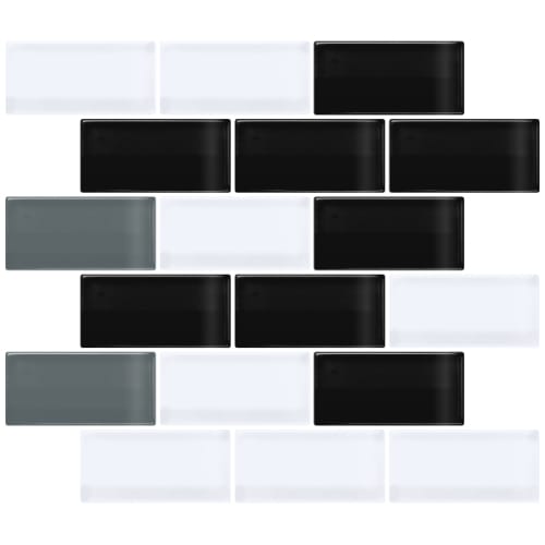 2" x 4" Brickset in Metro Glass Tile