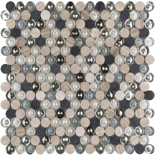 Button in New Windsor Glass Tile