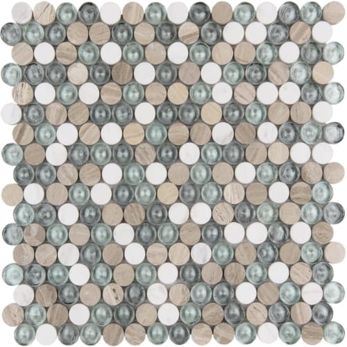 Button in Glenaiden Glass Tile