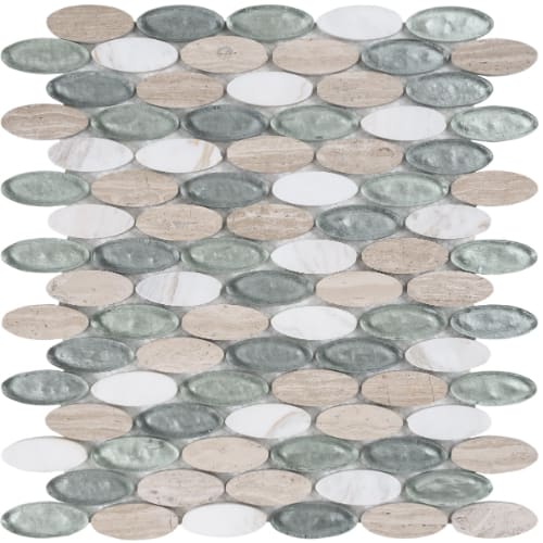 Elyptic Brickset in Glenaiden Glass Tile
