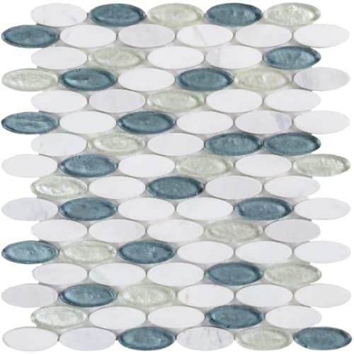 Elyptic Brickset in Kingston Glass Tile