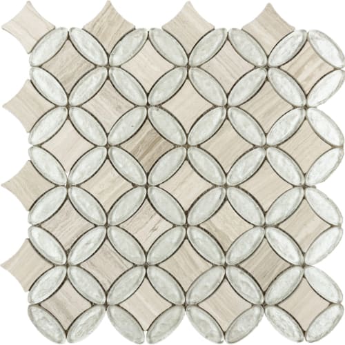 Elyptic Diamond in Bel Air Glass Tile