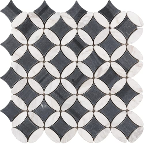Elyptic Diamond in Roxbury Glass Tile
