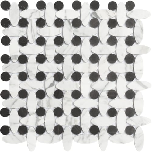 Elyptic Basketweave in Minor Key Glass Tile