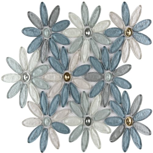 Floral in Calathea Glass Tile