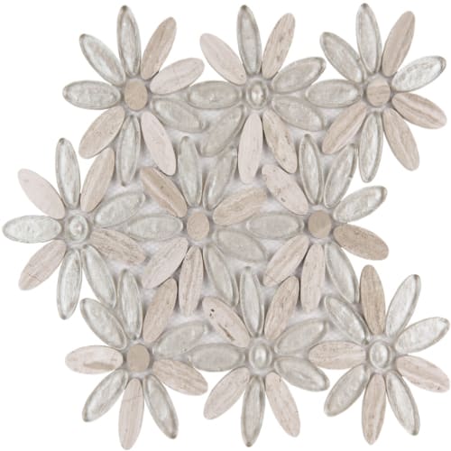 Floral in Bel Air Glass Tile