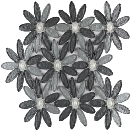 Floral in Frangipani Glass Tile