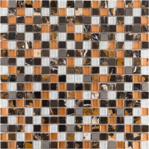 5/8" x 5/8" Straightset in Carmeletto Glass Tile