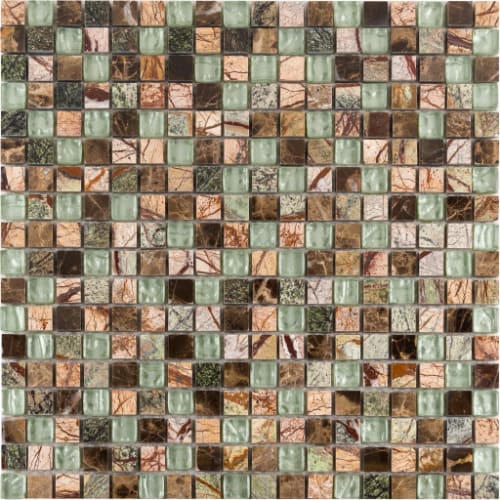5/8" x 5/8" Straightset in Enchanted Forest Glass Tile