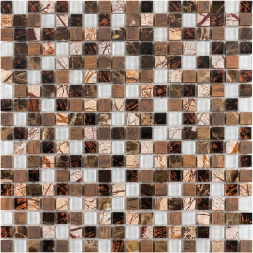 5/8" x 5/8" Straightset in Jungalaya Glass Tile