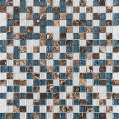 5/8" x 5/8" Straightset in Montego Bay Glass Tile
