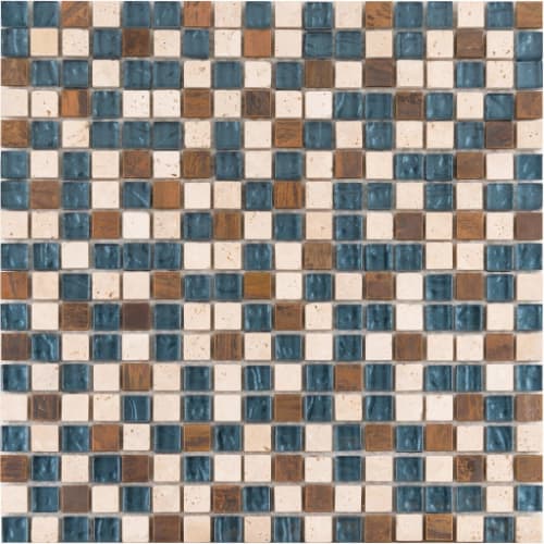 5/8" x 5/8" Straightset in Paradise Cove Glass Tile