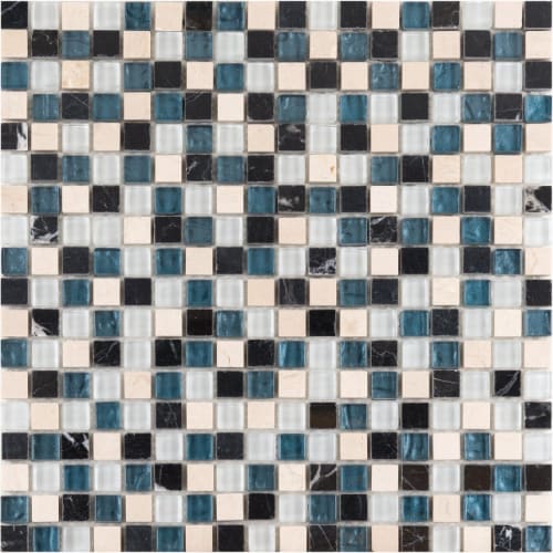 5/8" x 5/8" Straightset in Singin The Blues Glass Tile