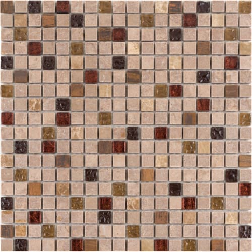 5/8" x 5/8" Straightset in Tuscan Splendor Glass Tile